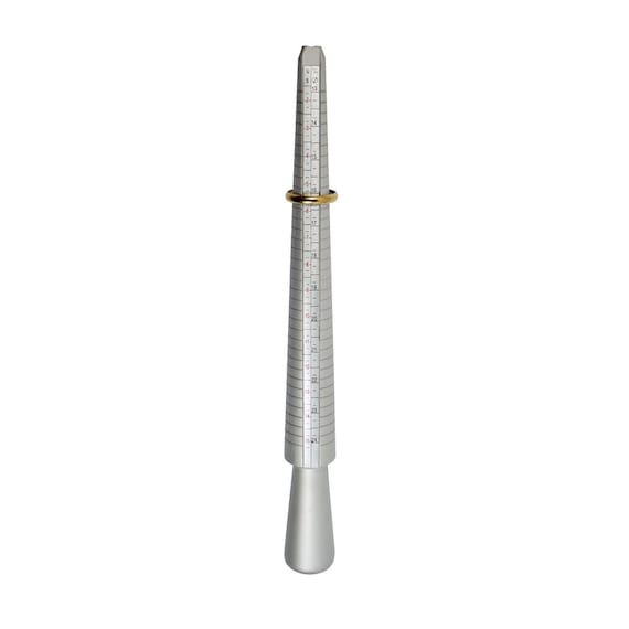 Ring Mandrel Sizing Tool USA and European ring sizes Aluminum Grooved Finger Measuring Stick Measure Jewelers Sizer Sizes 1 15 and 41 76