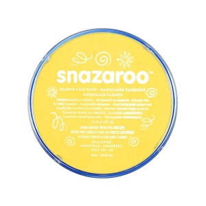 Bright Yellow Skin, Face Paint, Ink; Body Art, Marking, Cosplay, Carnival, Theater, Temporary Tattoo, etc Snazaroo Classic Face Paint