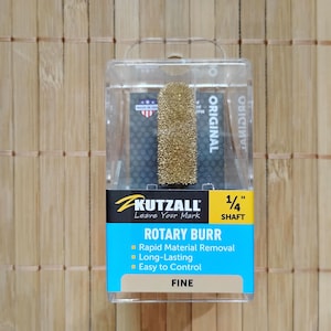 Kutzall Original Ball Nose Rotary Burr, 1⁄4 Shaft, Fine; Woodworking Attachment for Bosch, DeWalt, Milwaukee, more; BN-12X112G