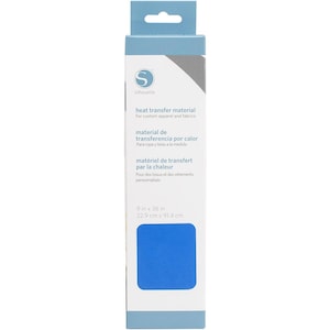 Neon Blue Heat Transfer Vinyl, Smooth Matte, for Most Fabrics; Cricut, Silhouette, or Cut by Hand; 9x36 inch Heat Transfer Vinyl Sheet, Roll