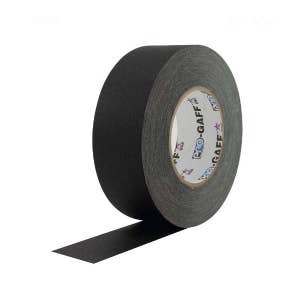 Ruban adhésif noir ; Ruban adhésif résistant non réfléchissant, imperméable et polyvalent de qualité professionnelle, 2 po x 55 m ; Plus solide que le ruban adhésif