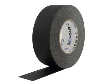 Black Gaffer Tape; 2inx55yd Heavy Duty Pro Grade Gaffer's Non-Reflective, Waterproof, Multipurpose Tape; Stronger than Duct Tape