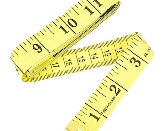 Nastro di misurazione morbido giallo, nastro di misurazione; cucito, sarta, nastro flessibile per sartoria, 60 pollici, 150 cm