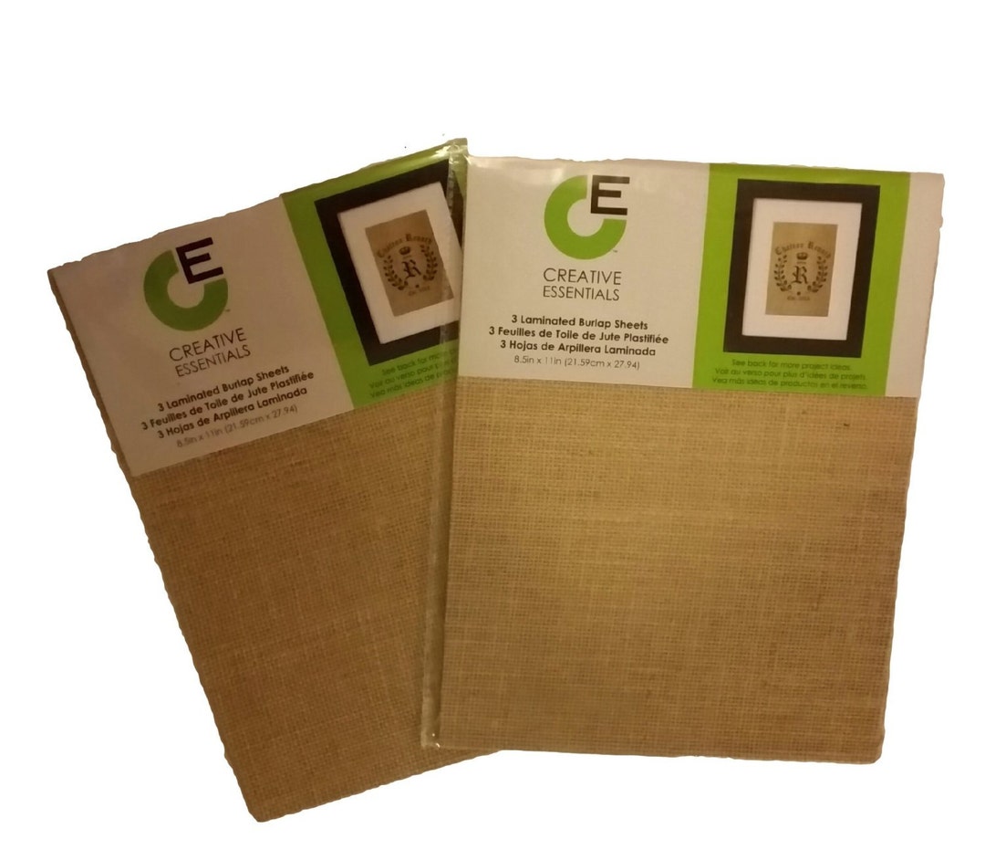 6 8.5X11 Laminated Burlap Printable Sheets Jute Canvas Etsy