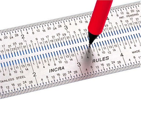 18 Inch Precision Marking Rule With Marking Holes and Slots