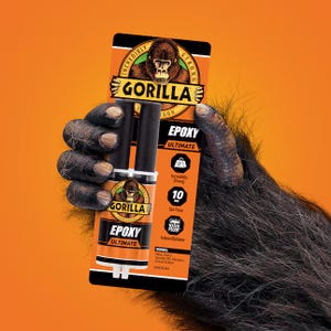 Gorilla Epoxy Ultimate, Waterproof, 10 Minute Set, Permanent Bond, Cures Black, 113346