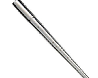 Herramienta de medición de acero con mandril para anillos; varilla medidora con ranuras; medidor de joyería; tamaños 1-15