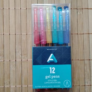 12 Glitter Coloring Gel Pens; Adult Coloring Books, Drawing, Bible Study, Planner, Scrapbooking, Drawing, Writing, Planners, more