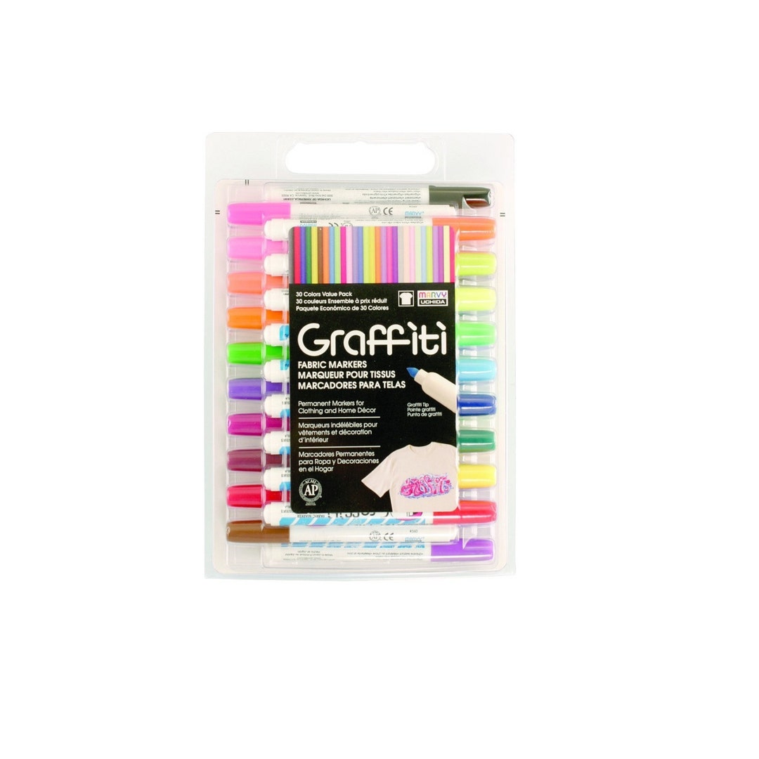 Uchida Fabric Markers, 30 Colors Wearable Art, Fabric Art, Fabric