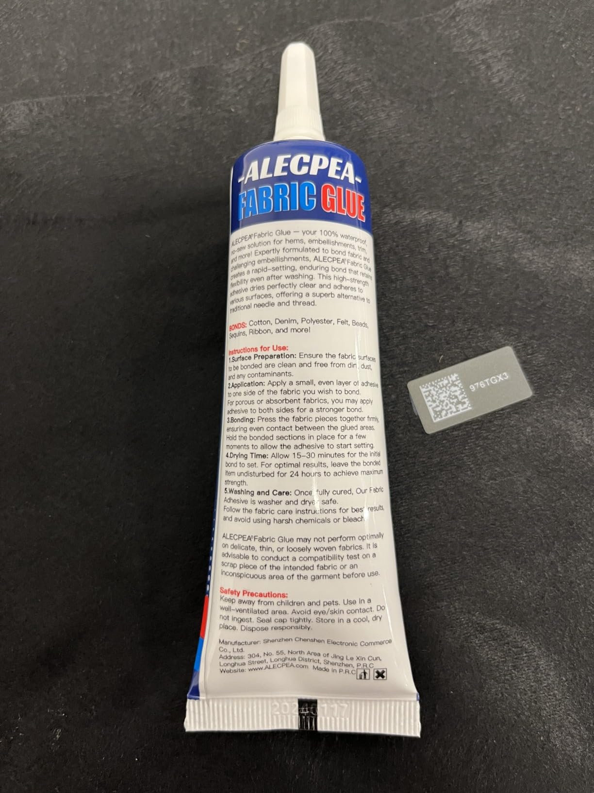 Colla Forte Per Tessuti 60 Ml, Extra Forte Per Pelle, Tappezzeria, Orli E Toppe, Impermeabile E Trasparente, Con Ugello Di Precisione