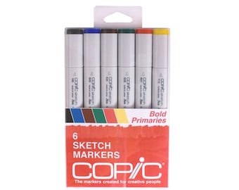 Copic Sketch Markers; Copic Bold Primaries Pens; Copic Sketch Set of 6 Markers