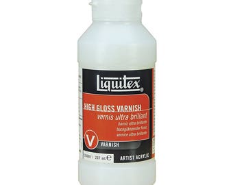 High Gloss Varnish Sealant, Clear Coating, Non Toxic Water Based Professional Sealer Varnish for Sealing Acrylic Paint 8oz