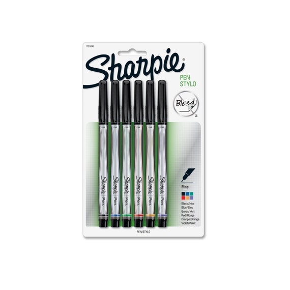 Sharpie Fine Point Permanent Marker Set - 6 Pack, Assorted Colors For Bold & Smooth Writing