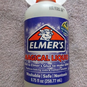 Activador líquido mágico para slime Elmer&#39;s Glue; Solución activadora mágica para slime; Botella de 250 ml; Slime casero, manualidades para niños