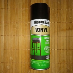 Rust-Oleum Black Vinyl Paint Aerosol Spray; Flexible Vinyl Coating; Restores and Refurbrishes; 1909830