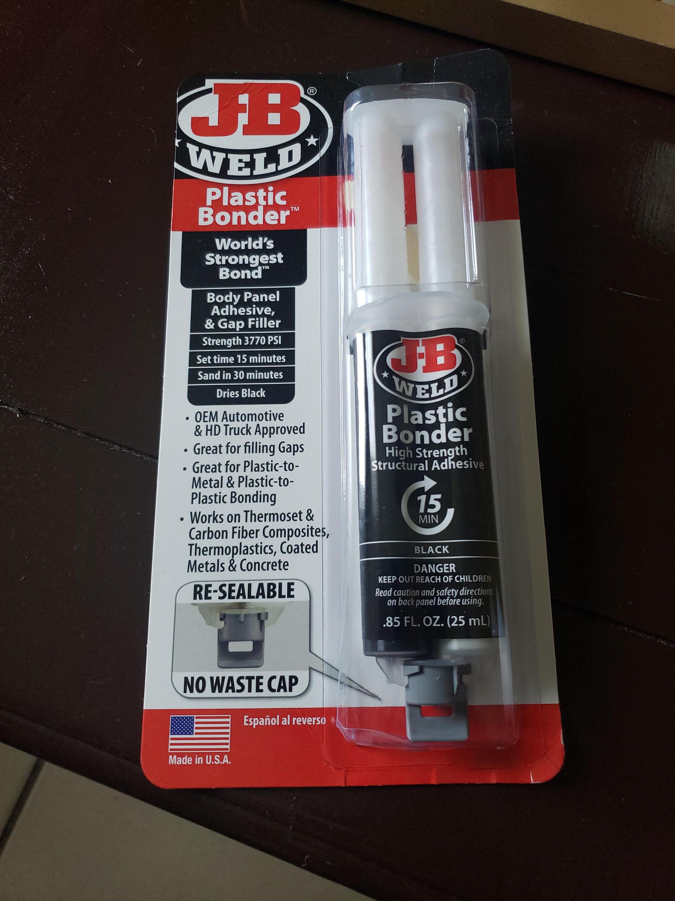 Colle adhésive époxy J-B Weld Plastic Bonder, Panneau de carrosserie, Mastic de remplissage, Dur, Liaison permanente, 50139