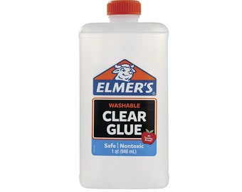 Elmer's Liquid Washable Glue, Washable Adhesive, 32oz; Homemade Slime, Paper Crafts, Art Work, School, Kids Crafts, Cards