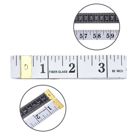 HANSMAYA Soft Tape Measure for Body Measuring Fiberglass Tape Measure Body  Measuring Tape for Sewing Tailor Fabric Cloth Weight Loss Measurements  Flexible Ruler Double Scale 150cm/60inch White