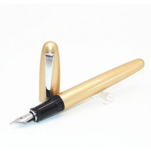 Champagne Gold Fountain Pen, Medium Nib Fountain Ink Pen for Writing, Calligraphy, Drawing, Inking