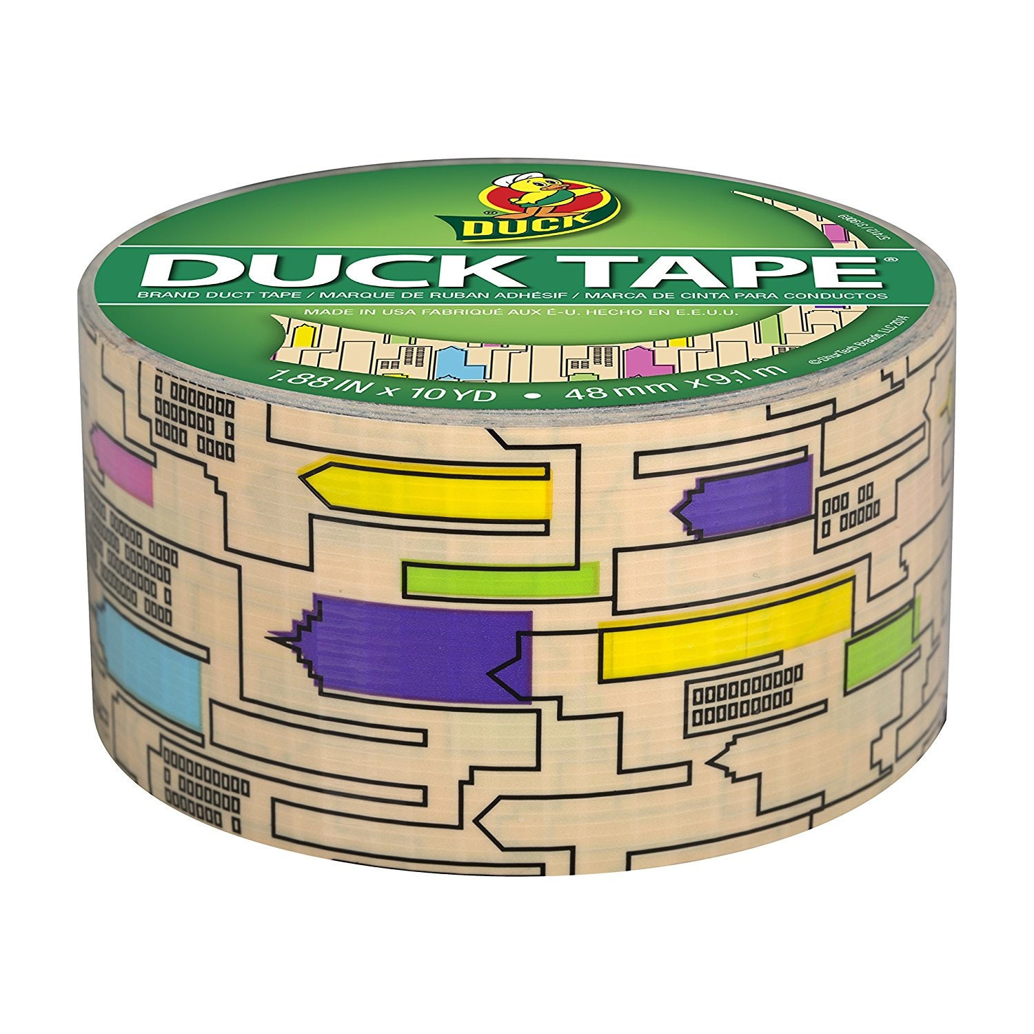 Skyline Printed Duct Washi Tape, 1.88 48mm X 10Y 9M Decorations, Gift  Wrapping, Planners, Scrapbooking, Card Making 