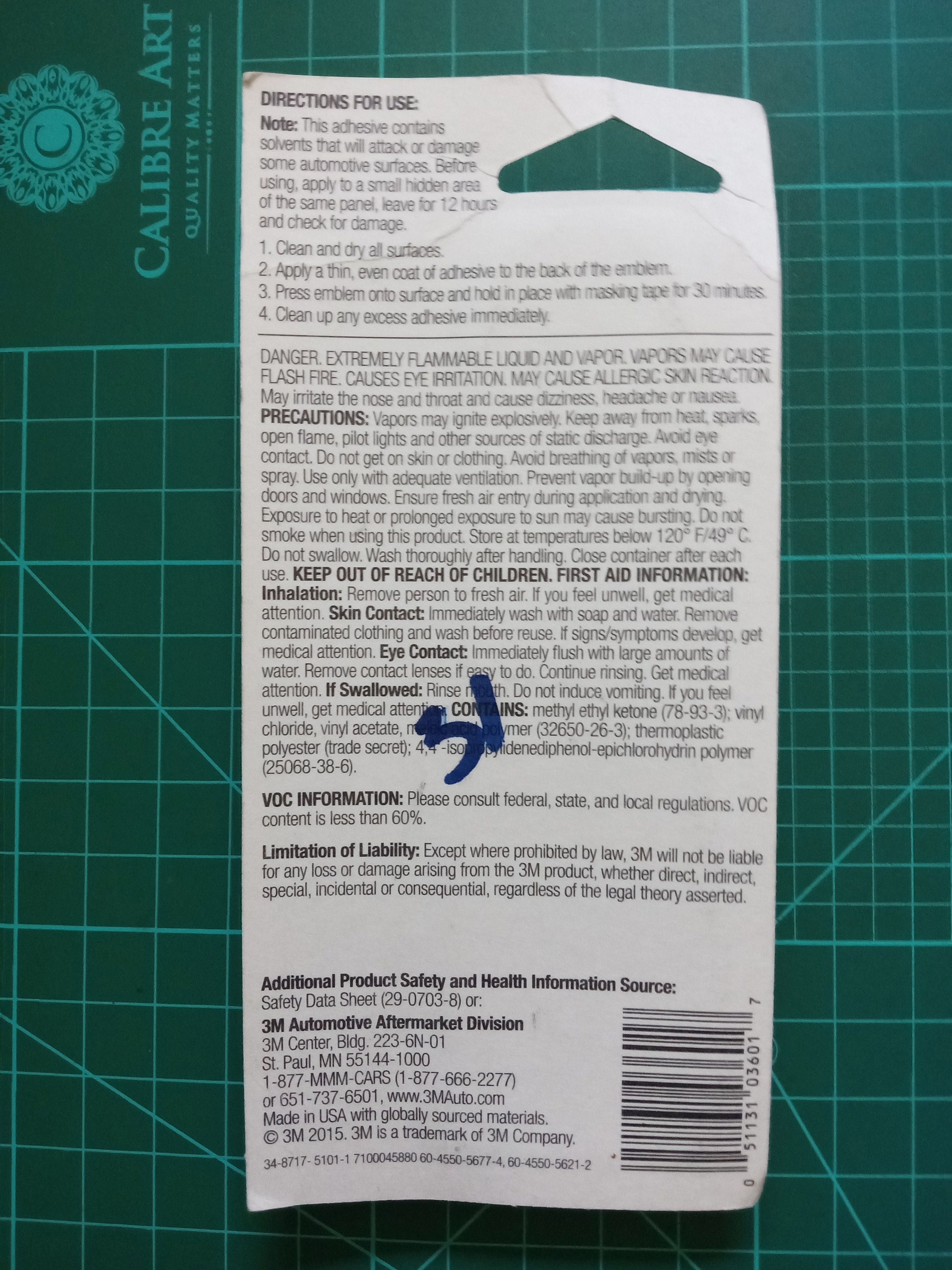 3M Plastic Emblem & Trim Adhesive 1 Fl Oz | Clear-Drying Auto Glue For Plastic/Metal Trim