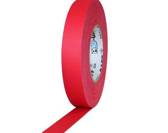 Red Gaffer Tape; 1inx55yd Heavy Duty Pro Grade Gaffer's Non-Reflective, Waterproof, Multipurpose Tape; Stronger than Duct Tape