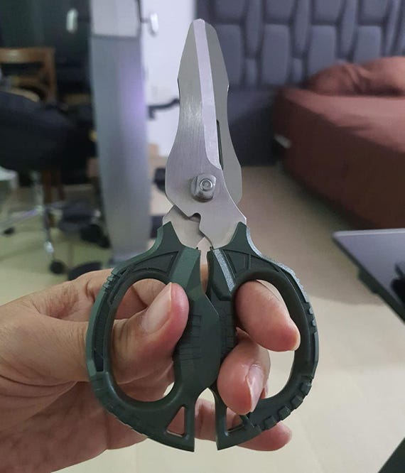 Compact Utility Electrician Combination Small Scissors 4-in-1