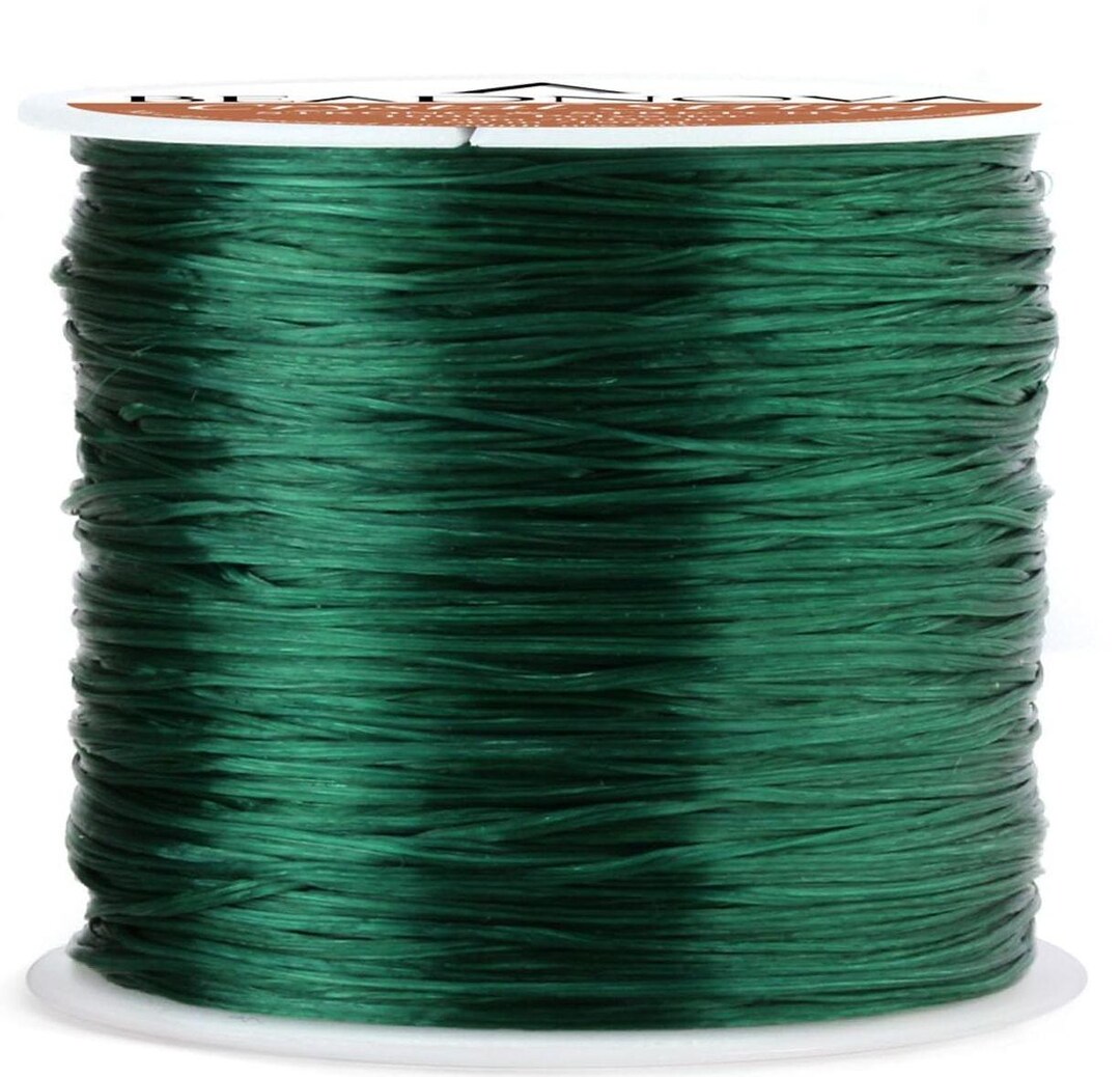 Emerald Green 1mm Elastic Stretch Spandex Jewelry Bracelet Crystal ...