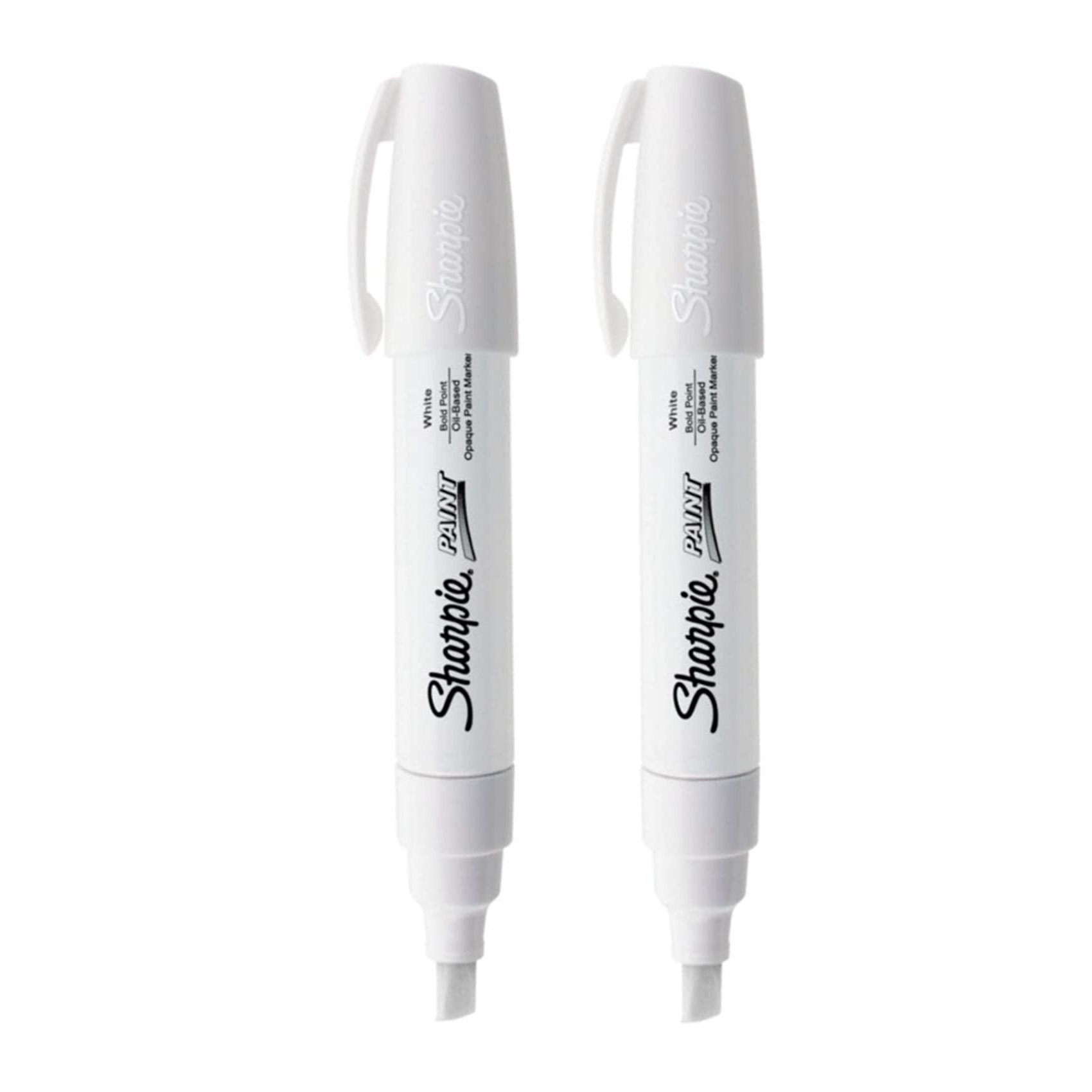 White Sharpie Paint Markers Oil Based One Each of Extra Fine, Fine, Medium  & Bold Point, Tip Sharpie Paint Markers, Pens 