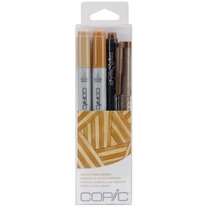 Browns; Copic Markers Ciao Artist Doodle Set; Copic Ciao Marker Doodle Pack Drawing Art Set; Adult coloring Books; Bible Journaling Study