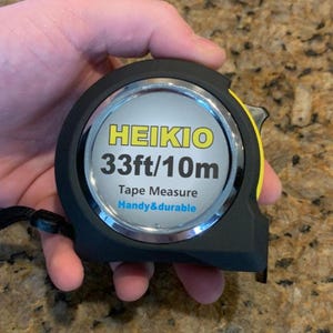 33 Feet 10M Measuring Tape Double-Sided Metric and Inch Scale with Fractions Locking Tape Measure