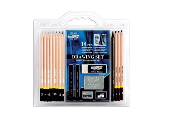 Skizze Kit, Zeichnung Kit, 18 Stück Pro Art Graphit und Kohle Bleistift Set; Skizzieren, Illustration, Scrapbooking, Anime, Manga; Erschwinglich