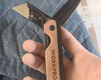2 in 1 Folding Utility Knife, Quick Change Craft Knife Box Cutter, Belt Clip and Liner Lock, with 10 Blades, WORKPRO W011056AJ