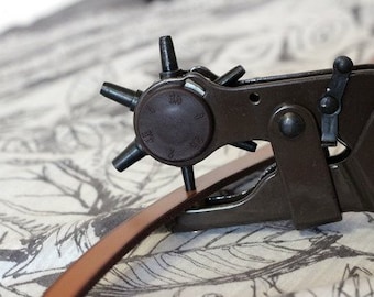 Leather Hole Punch, Revolving Turning Rotary Leather Hole Puncher Pliers Hand Tool, Heavy Duty Punch; 2.0 - 4.5 mm