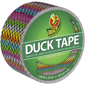 High Impact Chevron Duct Tape, 1.88&quot; (48mm) x 10 Yards (9 Meters) Decorations, Gift Wrapping, Planners, Scrapbooking, Card Making, Embossing