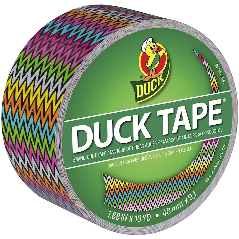 High Impact Chevron Duct Tape, 1.88 48mm x 10 Yards 9 Meters Decorations, Gift Wrapping, Planners, Scrapbooking, Card Making, Embossing image 1