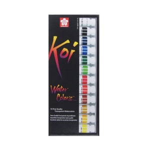 Sakura Koi Watercolor Set, 12 Watercolor Tubes, Watercolour Tube, Painting Supplies