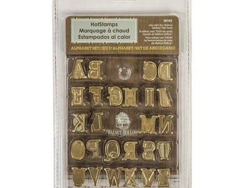 Wood Burning Pen Uppercase Letters Attachments; Letter Hotstamps, Branding Stamps; WoodBurning, Pyrography, Leather Craft Woodburner