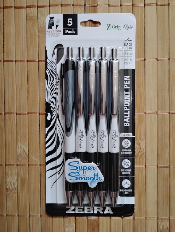 ゼブラペン Zグリップフライト ノック式ボールペン 5本 1.2mm 太字ペン