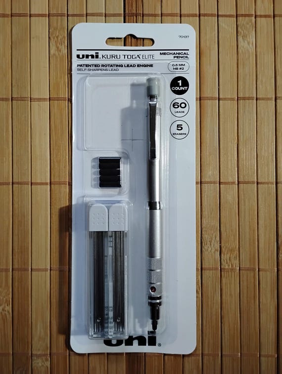 uni KURUTOGA シャープペンシル 2本セット ユニボール クルトガ エリート シャープペンシルキット シルバー 芯60