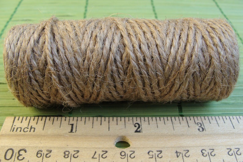 3 Rolls of Jute Twine 118ft each. Natural Jute Twine, Green Jute Twine, Bakers Twine image 2