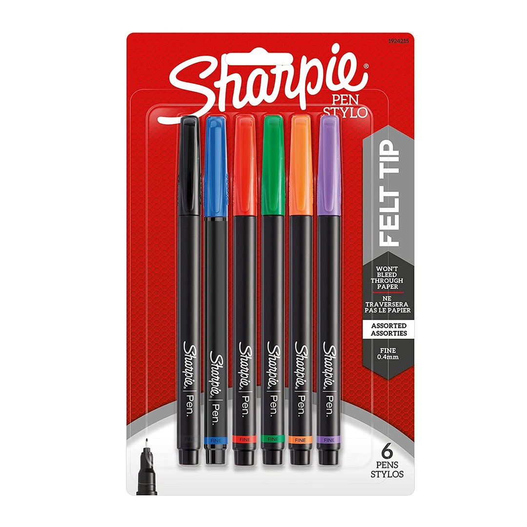 6 Writing, Calligraphy Sharpie Wraps Pens Fine Point Tip Pen