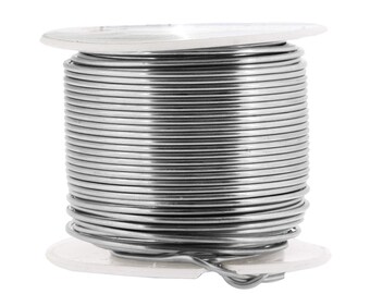 Gray Aluminum Craft Wire, 16 Gauge; Anodized Jewelry Making, Beading, Floral, Sculpting, Wire Weaving; 100ft