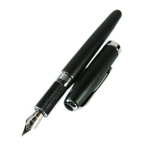 Fountain Pen, Medium Nib Fountain Pen, Excellent Ink Pen for Writing, Calligraphy, Drawing, Inking; Black