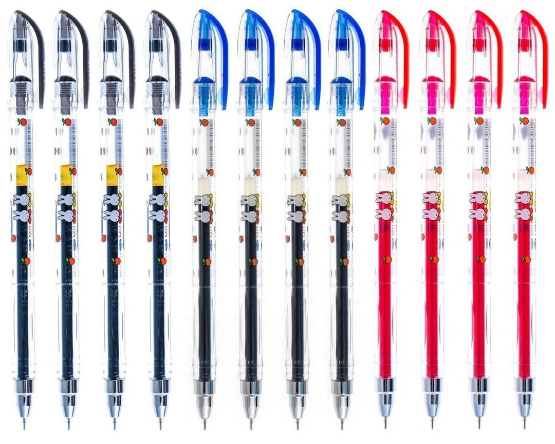 thumbnail image 2 of Dong-A Miffy Bunny Gel Ink Pens - 0.5mm Assorted Colors 5-Pack Rollerball Pens 2 of 11