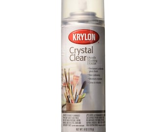 Crystal Clear Krylon Acrylic Coating Spray; Krylon K01303A07 Cristal Clear Acrylic Coating Aerosol Spray; Photo, Peinture, Bois, plus; 6 Oz