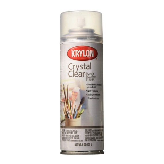 Crystal Clear Krylon Acrylic Coating Spray Krylon K01303A07 Crystal Clear  Acrylic Coating Aerosol Spray Photo, Painting, Wood, More 6 Oz 