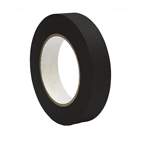 Black Premium Masking Tape Matte 1 Inch by 55 Yards 