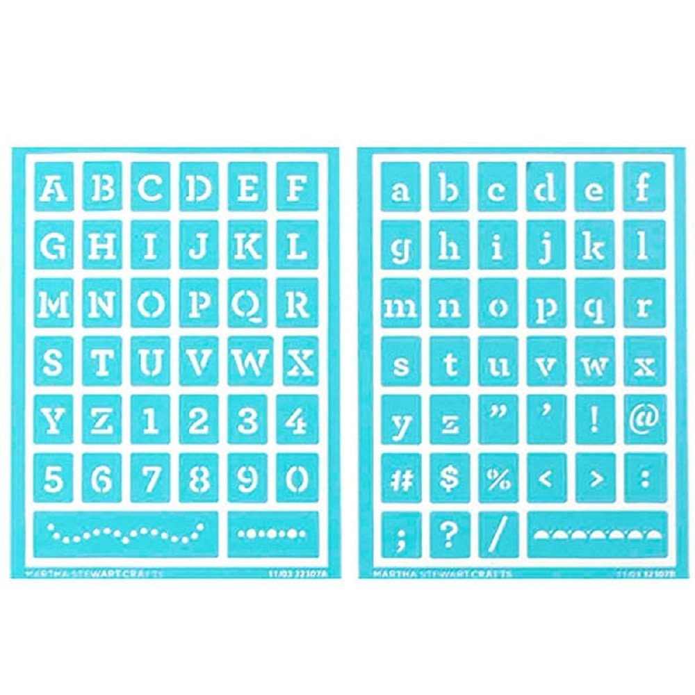 Typewriter Alphabet Letters Adhesive Template Stencil Adult Etsy