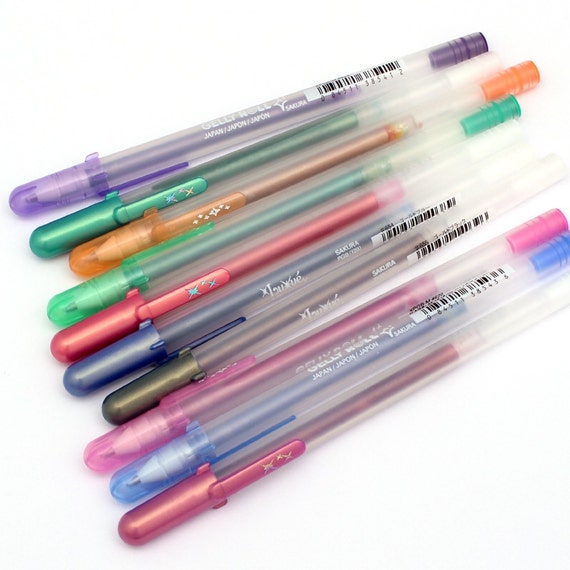 Sakura 37460 10-Piece Gelly Roll Blister Card Assorted Colour Medium Point Gel Ink Pen Set